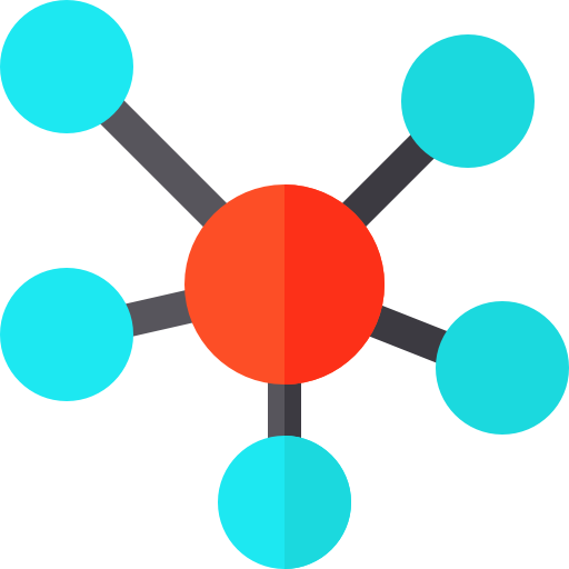 Molecule Basic Rounded Flat Icon