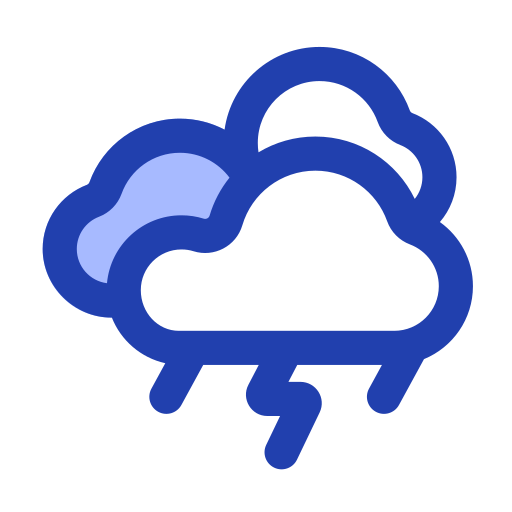 Thunderstorm Generic Blue icon