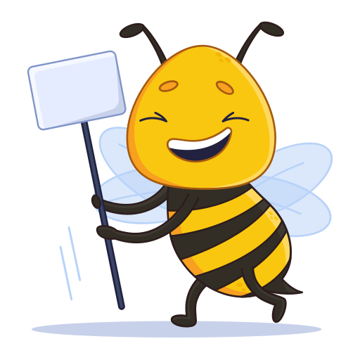 abeja gratis sticker