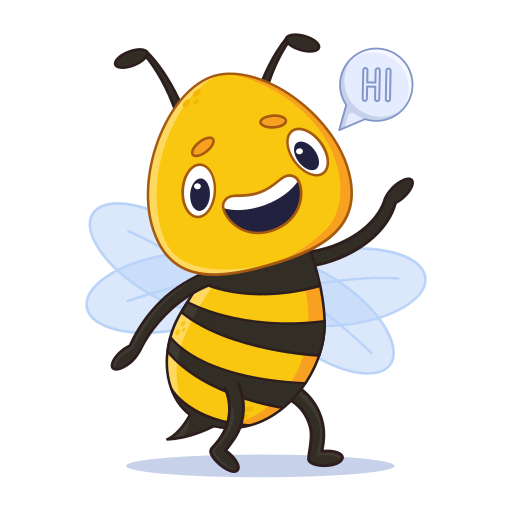 abeja gratis sticker