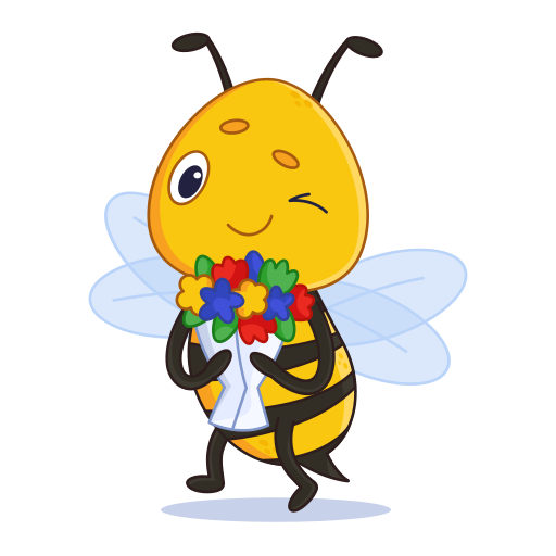 abeja gratis sticker