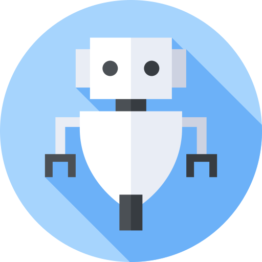 Robot Flat Circular Flat icon