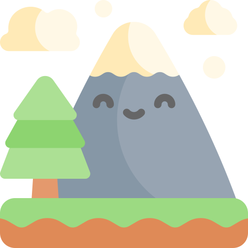 Mountain Kawaii Flat icon