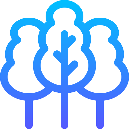 Trees Basic Gradient Lineal Color Icon