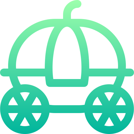 Cinderella carriage Basic Gradient Lineal color icon