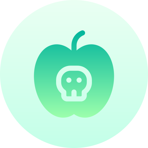 manzana envenenada icono gratis