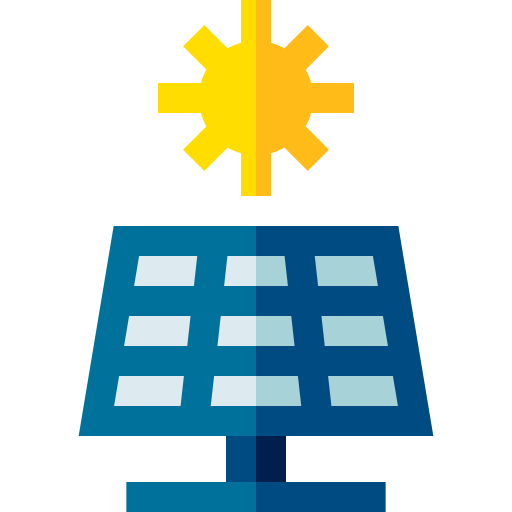 Solar panel Basic Straight Flat icon