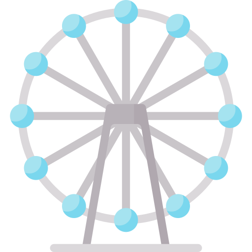 rueda de la fortuna icono gratis