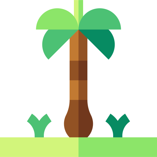 Árbol de coco icono gratis