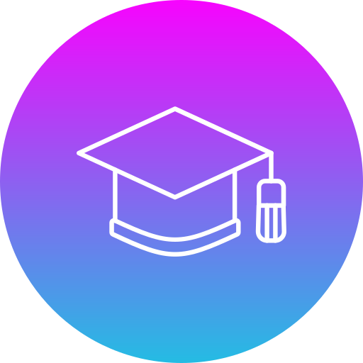 Graduation cap Generic Flat Gradient icon