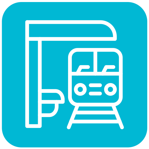 plataforma del tren icono gratis