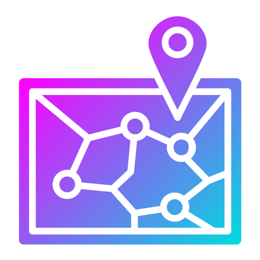 mapa ferroviario icono gratis