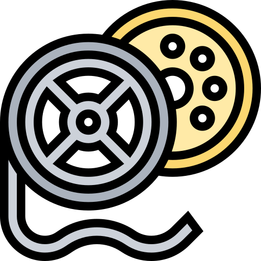 transparent movie reel icon