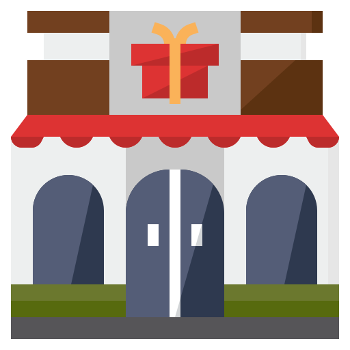 tienda de regalos icono gratis