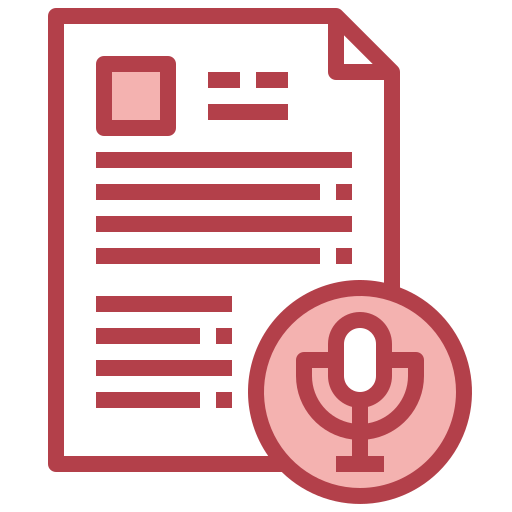 transcripción icono gratis