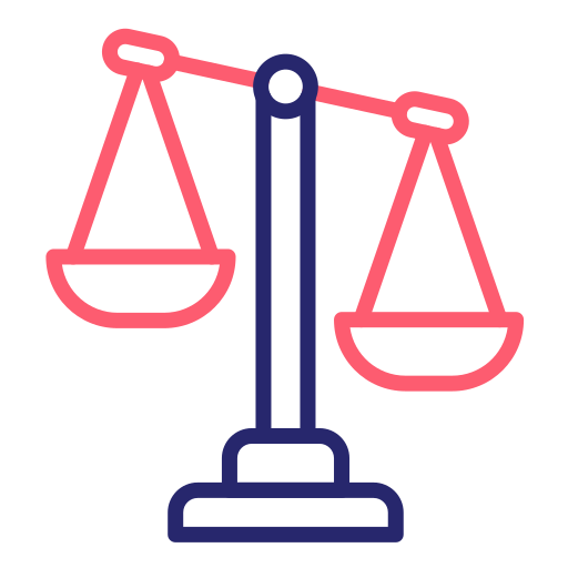 Justice scale Generic Outline Color icon