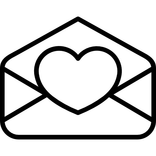 carta de amor icono gratis