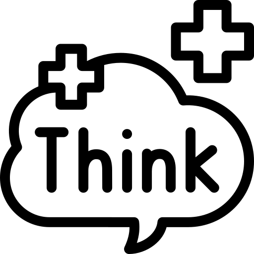 Positive thinking free icon