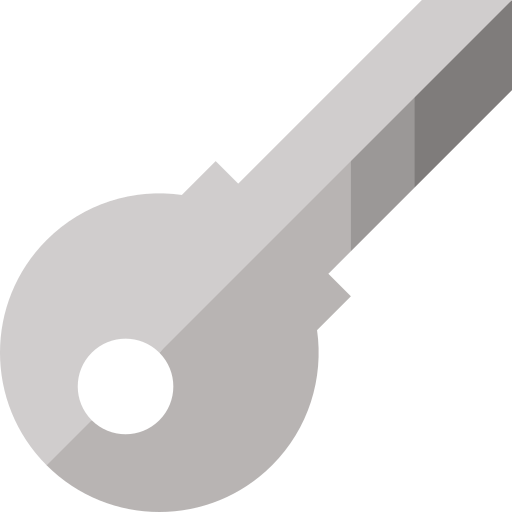 Key Basic Straight Flat icon