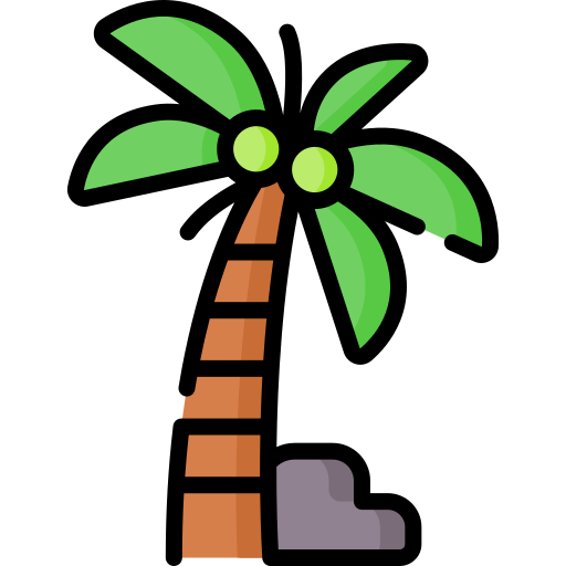 Árbol de coco icono gratis