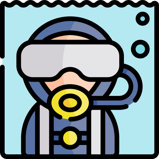 Diver Kawaii Lineal color icon