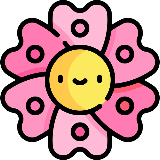 Cherry blossom Kawaii Lineal color icon