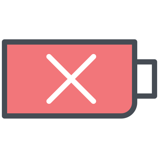 batería baja icono gratis