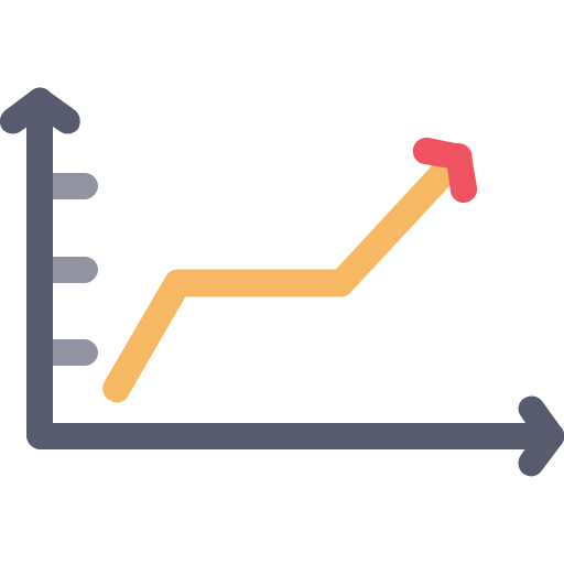 gráfico de líneas icono gratis