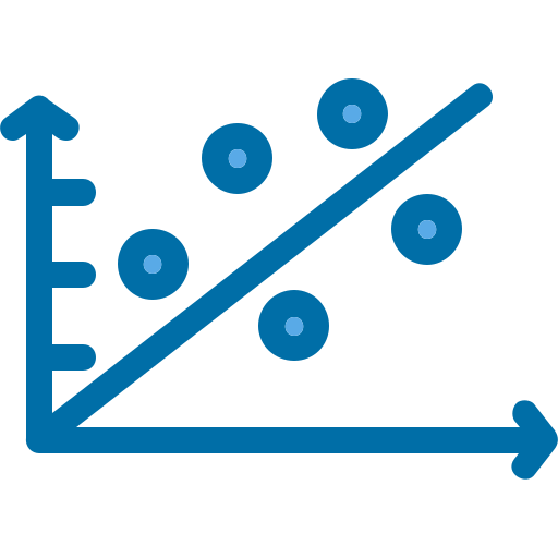 gráfico de dispersión icono gratis