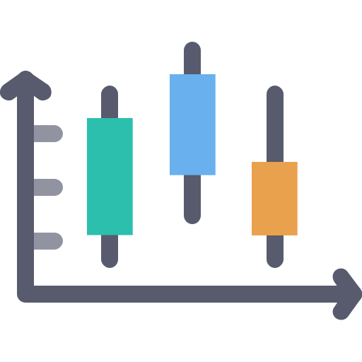 gráfico de velas icono gratis