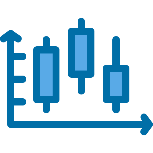 gráfico de velas icono gratis