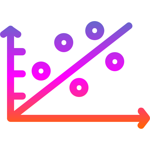 gráfico de dispersión icono gratis