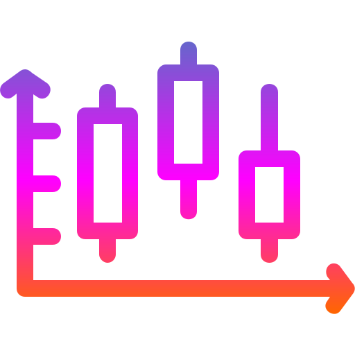 gráfico de velas icono gratis