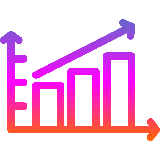 Bar graph Generic Gradient icon