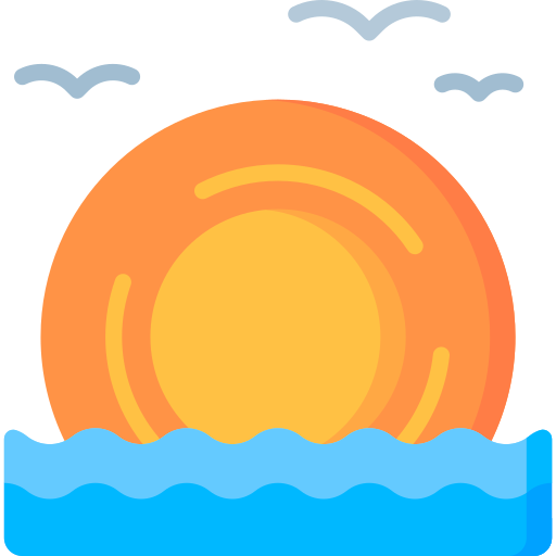 puesta de sol icono gratis