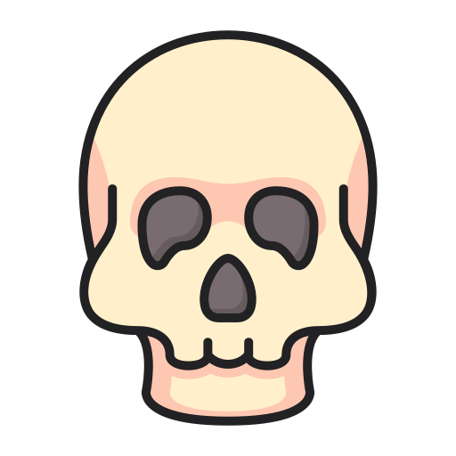 Skull Generic Outline Color icon