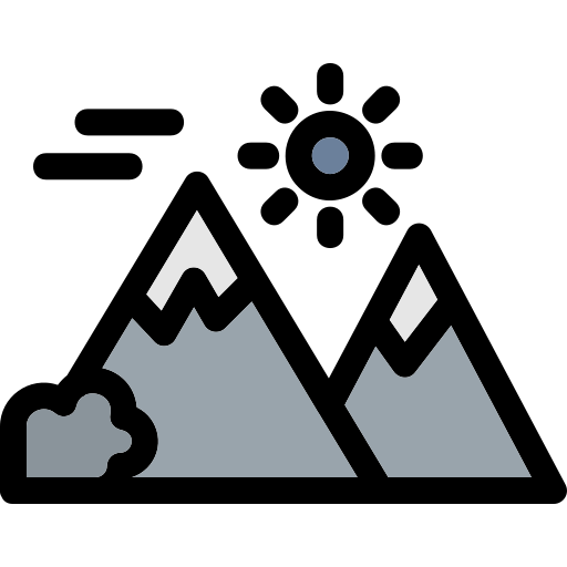 Mountains Generic Outline Color icon