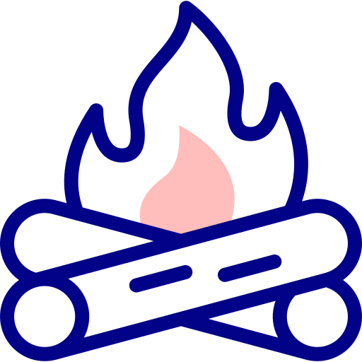 Campfire Detailed Mixed Lineal color icon