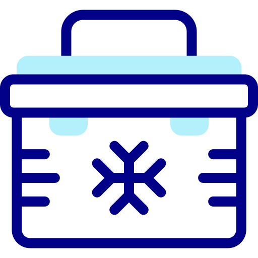 Portable fridge Detailed Mixed Lineal color icon