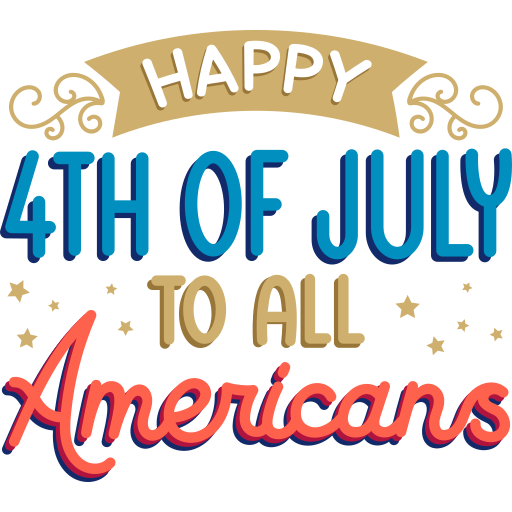4th of july free sticker