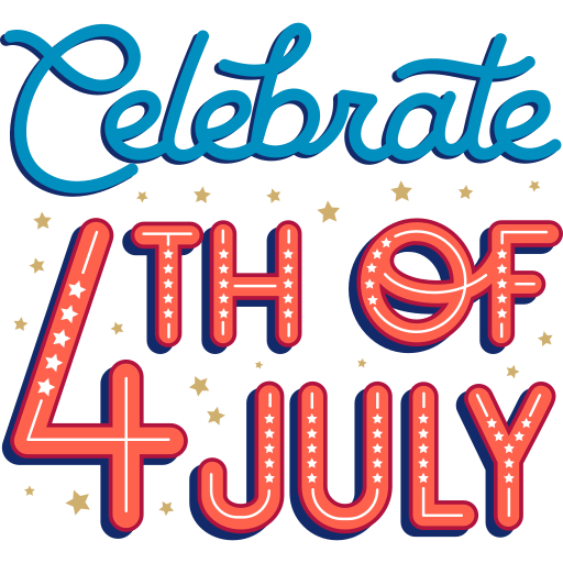 4th of july free sticker