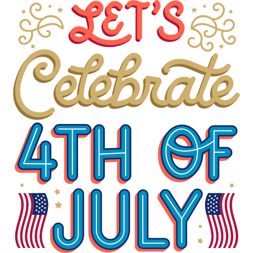 4th of july free sticker