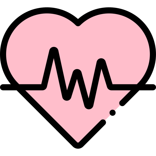 Heart rate icon cartoon beat pulse Royalty Free Vector Image