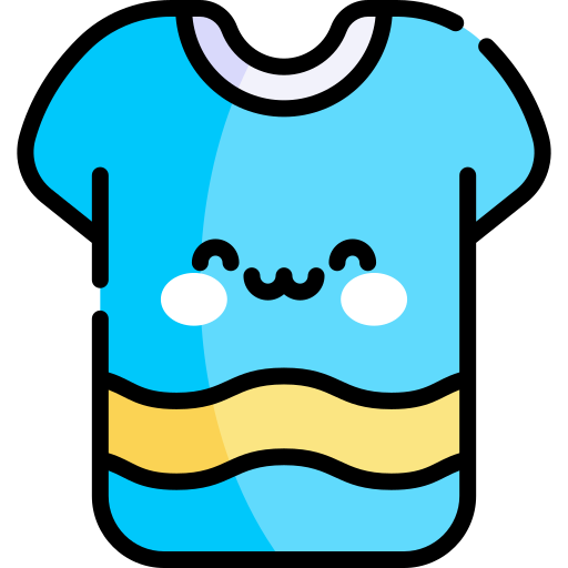 T shirt Kawaii Lineal color icon