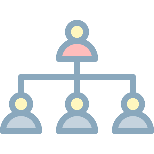 Hierarchical structure Detailed color Lineal color icon