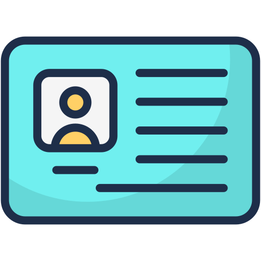 Identity card Generic Outline Color icon