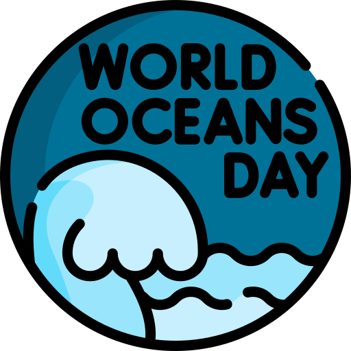 dia mundial de los oceanos icono gratis