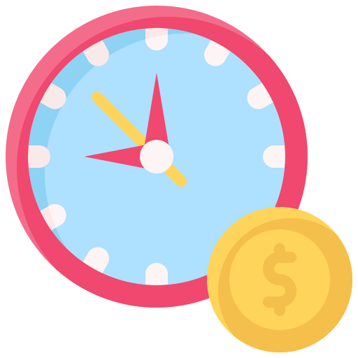 el tiempo es dinero icono gratis