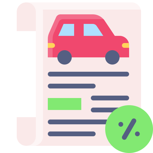 préstamo de automóvil icono gratis