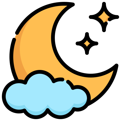 Night Generic Outline Color icon